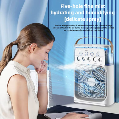 Portable 3 in 1 Fan Air Conditioner Household Small Air Cooler LED Night Lights Humidifier Air Adjustment Home Fans Dropshipping